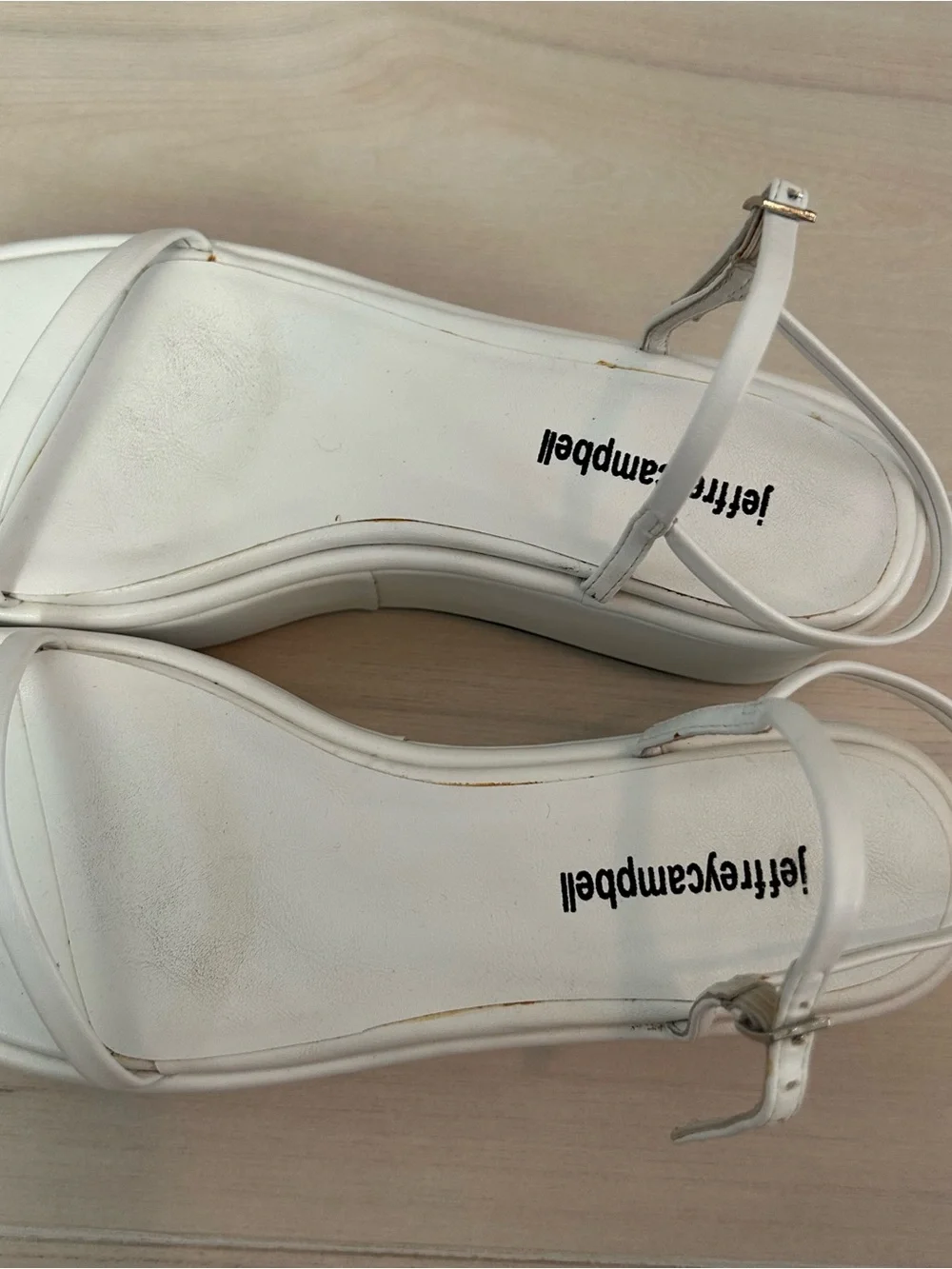 white jeffery campbell platform sandals